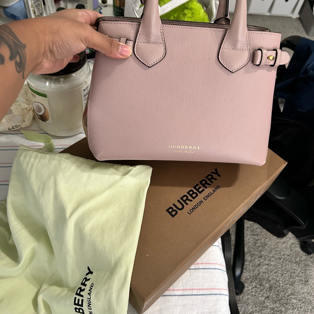 Burberry Blush Pink Leather Satchel